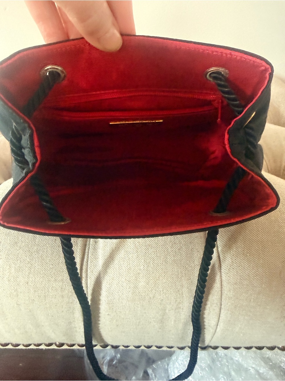 Yves Saint Laurent Black Faille Bucket Evening Bag Gold Filigree 1980s MINT - Picture 11 of 14
